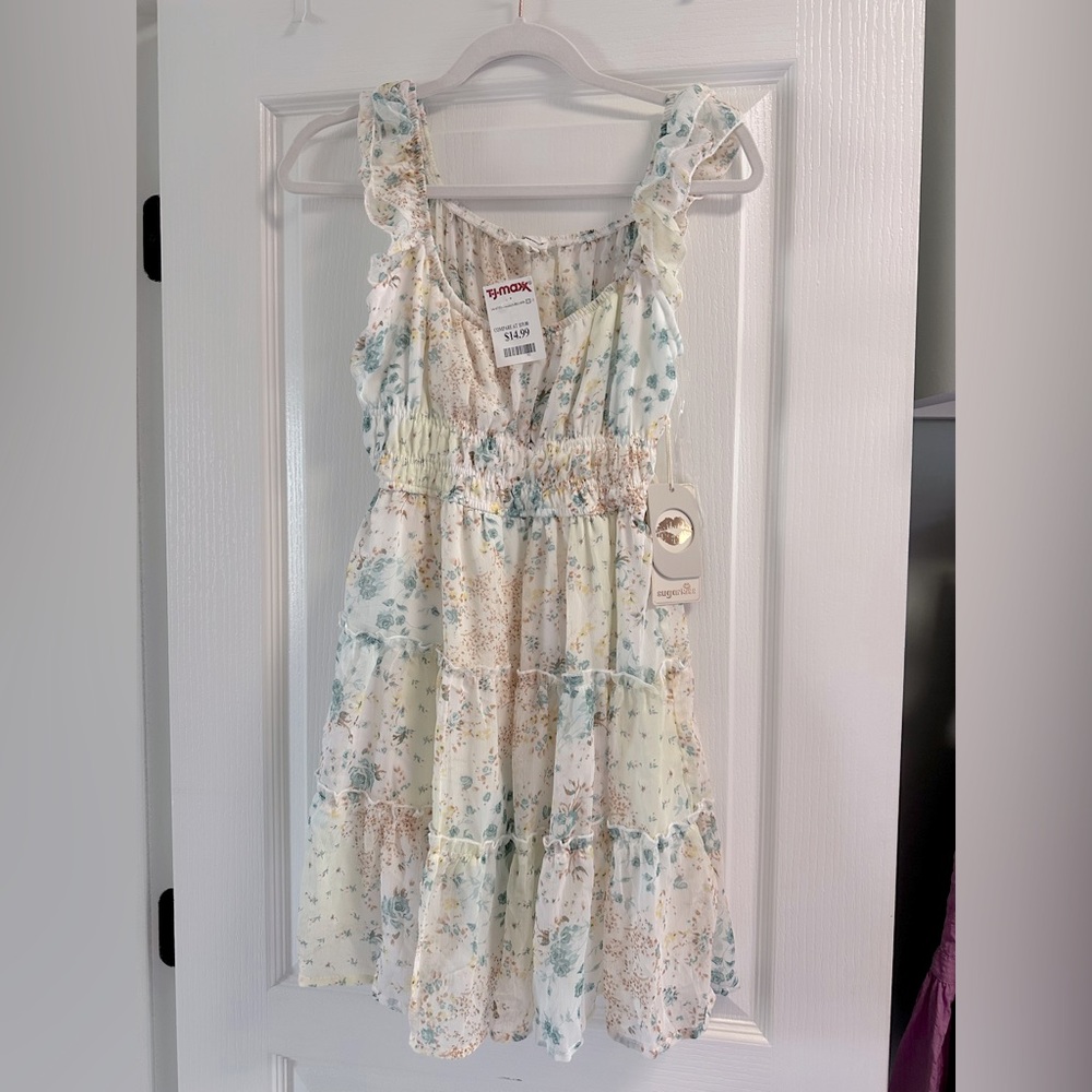 SugarKiss Floral Ruffle Dress
